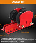 Electric Hoist Manual Trolley For 1.96 To 6.69 Inch I Beams Wide Flange 1 Ton Capacity compatible with PA600 to PA1000 hoists.