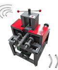 Dinenovate 2.2Kw Electric Pipe Bender Machine For Square And Round Tubing Cold Bending Tool with curved metal tubes.