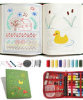 Upgraded Embroidery Stitch Book Kit For Beginners With Full Tools And Step By Step Tutorial Featuring 106 Classic Patterns layout