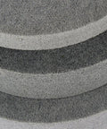 Close-up of nylon fiber polishing wheel in 5 pack for metal and wood polishing in automotive and aerospace jobs, pro grade buffing kit.