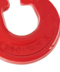 Close-up of a red 5/16 Inch Logging Chain Choker Hook G80 2 Tons Capacity 4500 Lbs Working Load Limit Two Pack.