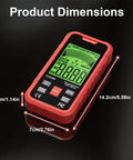 3-In-1 EMF Meter Portable RF EF MF Detector For Home And Office, Handy Signal Sniffer That Lets You Gauge Real Time RF Up To 3.5GHz, Electric Field In V Per Meter, Magnetic Field In mG Per uT, Perfect For 5G, WiFi, And Daily Detections. red handheld EMF meter, 14.2 x 7 x 2.9 cm