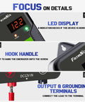 12KV Electric Fence Charger With LED Indicator, 15 KM Range, 2J Output, Works On AC DC Battery Or Solar Power, close-up details