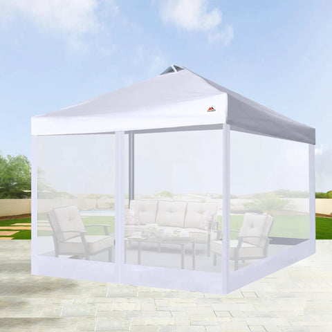 Replacement Mesh Sidewall for 10x10 Canopies and Gazebos White 86x120 Inches fits most 10x10 and 10x20 pop up canopies