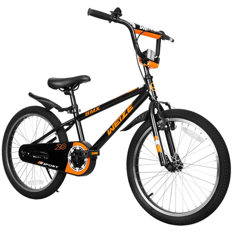 bmx style bicycle 20 Inch Kid Friendly Bike For Boys And Girls Ages 4 To 12 With Adjustable Seat Training Wheels Front And Rear Fenders Safe Dual Braking Bell Super 2R Mips police training pistol and on the ramps Size:44.5