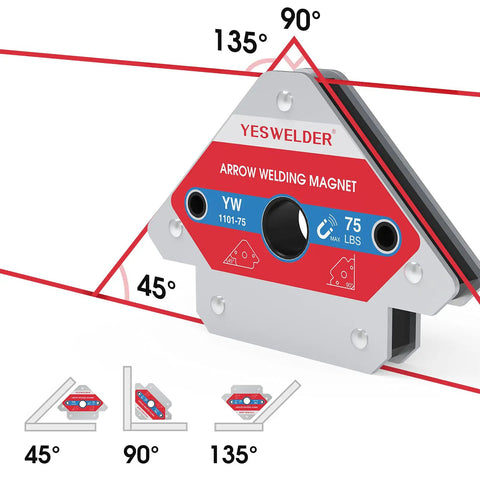 75 Lb Welding Magnet Set With Two Magnetic Weld Holders 75 Lb Holding Power Multi Angle Design For Secure Welds Heavy Duty Welding Accessories