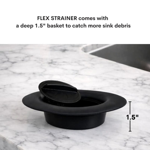 No Center Stem Sink Strainer With Optional Stopper For Three And A Half Inch Drains And Garbage Disposals, Wider Deep Basket