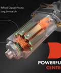 Front Driver Side Power Window Lift Motor With 10 Pin Plug Plug-And-Play Replacement Direct Fit For Toyota Camry 2006-2011, Corolla 2007-2013, Highlander 2007-2013, RAV4 2005-2013, copper coil close-up
