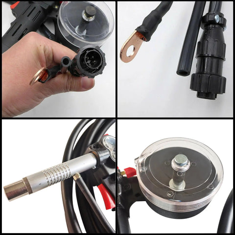 Aluminum Spool Gun For Easy Aluminum Welding With 5M Cable DC24V Fits Miller 210 Spoolmate 3035 Weld Torch Tool, nozzle close-up