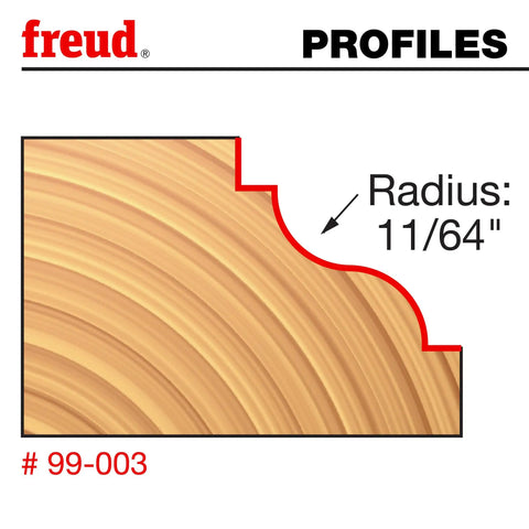 Wood profile created by Built Tough 1-5/8 Inch Diameter Double Fillet Ogee Router Bit With 1/2 Inch Shank Quadra-Cut Carbide Cutter