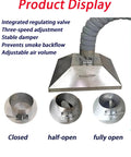 Heavy Duty Adjustable Fume Extraction Arm With Flexible Half Inch Industrial Dust Hose For Welding And Laser Marking, displaying adjustment settings.