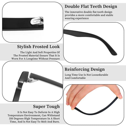 Top Tier Glasses Arm Replacement Set For Everyday Spectacles Includes Heavy Duty Screws Tough Nylon Washers Precision Screwdriver.