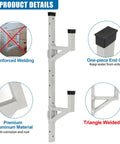 Aluminum Side Mount Ladder Rack For Open And Enclosed Trailers Heavy Duty Wall Mount Carrier For Ladders And Gear With Adjustable Brackets Easy Install Secure Transport On Vans Box Trucks And Trailers, aluminum side mount rack with end caps