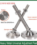 Built Tough Threaded Leveling Feet With Swivel Base For Furniture Adjustable Articulating Levelers Sturdy Glide Pads, M12 M16 M20 M24