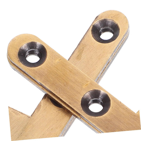 Close-up of heavy duty brass pivot hinge for wood doors with silent operation and hidden bookcase door hardware.