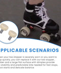 Rubber Roller Skate Toe Stops 2 Pack for Easy Front Mount Brakes with dimples on roller skates on asphalt