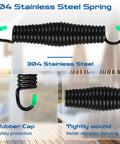Beefy Heavy Duty Porch Swing Springs Two Pack 1300 Lb Capacity Rust Resistant Chrome Plated 304 Stainless Steel