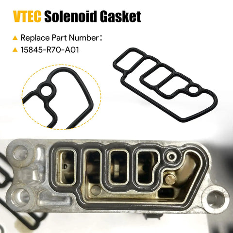 Top view of VTEC Solenoid Gasket Filter Kit For 3.5L V6 Honda Odyssey Pilot Accord Crosstour RDX And Acura 2003 2015