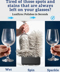 Turbo 600 RPM Home Glassware Polisher And Wine Glass Cleaner Machine That Scrubs Away Stubborn Marks No Sweat While Serving Up A Hella Pristine Crystal Shine On Every Piece Of Barware You Own in three stages: wet, spin, and sparkling clean.