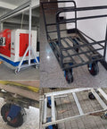 Heavy Duty Rubber Casters 200 Mm Swivel Wheels Silent Shock Absorbent Natural Rubber Treads on utility cart and machine.