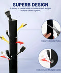 Cuttable Neoprene Cable Sleeve For 10 Ft Of Wires One And A Half Inch Diameter Slim Split Loom Cord Protector in use