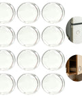12 Piece Cabinet Door Stopper Kit And Fridge Bumper Pads With Super Strong Self Adhesive For Peaceful Rooms Clear Dome Pads Set