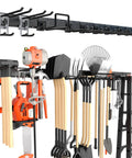 64 Inch Garage Tool Organizer Wall Mount Heavy Duty Storage Rack With 620 Lbs Capacity, Adjustable Hooks Garden Tool Organization System