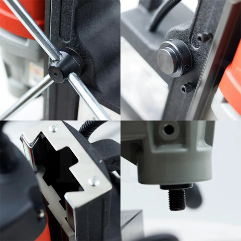 Close-up view of Heavy Duty Magnetic Drill Press For Steel Engineering Jobs showing key components and details.