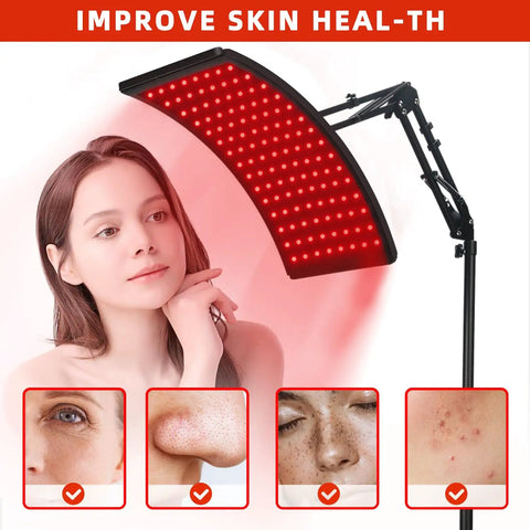 Game Changer Red Light Therapy Lamp With Adjustable Stand Delivers 660Nm Visible Red And 850Nm Infrared Rays For Instant Face And Body Skincare Plus Rapid Muscle Recovery To Crush Soreness Fast And Give You That Premium Glow Up Daily