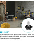 Star Shaped Metal Clamping Handle Screws Knobs Set Of 4 M8x16mm for housing construction and industrial use, product close-up inset.