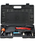 PEX A Expander Tool Kit With Self Rotary Expansion Heads 1/2, 3/4 And 1 Inch Plus PEX Cutter displayed in black case
