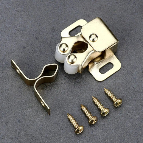 Six Pack Heavy Duty Metal Double Ball Roller Catch For Cabinet And Wardrobe Door, Easy Install Kitchen Latches with screws.