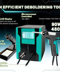 Electric Solder Sucker Gun With LCD Desolder Station, 90W Desoldering Tool, Temperature Control 320F-896F, LCD display
