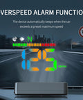 H4 Car HUD Head Up Display Real Time Speed Readout GPS Speedometer Auto Dimming Windshield Projection With Compass Direction KMH MPH Switch