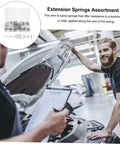 Heavy Duty Compression And Extension Spring Assortment Kit With Storage Box, 200 Pcs Small Springs Set For Auto Electronics Repair and Appliance Fixes in case