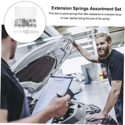 Heavy Duty Compression And Extension Spring Assortment Kit With Storage Box, 200 Pcs Small Springs Set For Auto Electronics Repair and Appliance Fixes in case
