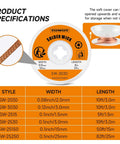 Pro Grade Desoldering Wick Braided Copper Solder Wick 10 Ft With Flux No Clean Soldering Wick Desolder Tool specifications