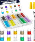 120Pcs Car Fuse Kit With Tester And Puller Dope Mini Blade Fuses Assortment Set 12V in plastic box with test light and pullers