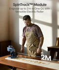 Slick Portable 10W Diode Laser Engraver And Cutter Machine With Spintrack Roller Bundle engraving on a wooden board.
