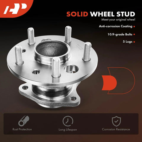 Rear Right Wheel Bearing And Hub Assembly With ABS And 5 Lug For Toyota Camry 2002 To 2011 Highlander 2001 To 2003 Avalon 2005 To 2012 Solara And Lexus ES Models ES300 ES330 ES350 Replacement Drop In Ready