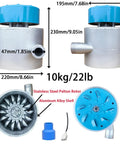 3000W Micro Hydroelectric Generator Portable Water Turbine For Home And Outdoor Use 110V 230V Output With Ballast And 110mm Inlet Fitting Powerhouse Hydroelectric Turbine For Off Grid Living