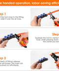 3 In 1 Angled Air Line Removal Pliers For Quick Release Of Push To Connect Pneumatic Fittings One Quarter To One Half Inch Your Go-To Tool For Auto Shop And DIY Air Hose Work, angled view