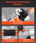 Heavy Duty 8000 PSI Grease Gun Kit With Pistol Grip, 14 Oz Capacity, 18 Inch Flex Hose, and ergonomic handle in use