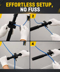 Heavy Duty Manual Wire Tugger Fishing Tool For Electricians To Pull Mule Tape, Fish Tape, And Ropes With Easy Grip Ergonomic Design and Secure Clamping Power in use for effortless setup.