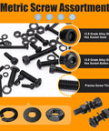 Heavy Duty 3160 Piece Metric Bolt And Nut Kit with assorted hex socket and button head screws, flange bolts, and washers.