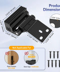 Built Tough Heavy Duty Door Reinforcement Lock For Inward Swinging Doors Screw Mounted Safety Latch dimensions and screws
