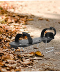 Metal Lawn Aerator Shoes with Spikes 20 Piece Set for Quick Soil Aeration on leafy ground