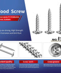 Number 8 X 1-1/4 Wood Screws 500 Piece Pack 410 Stainless Steel Truss Head Fasteners Self Tapping Antirust Heavy Duty Hardware For Woodworking And Diy Rock Solid Reliability That Simply Knocks It Out Of The Park On Every Big Build Today showing truss head design and grooves.