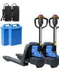 Built Tough Grind Ready Full Electric Pallet Jack Truck With 4400 Lb Load Capacity And 48X27 Inch Heavy Duty Forks For No Sweat Warehouse Hauling And Smooth Daily Operations Plus 48V Battery Pack.