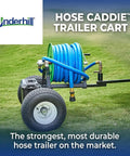 Tough As Nails Heavy Duty Hose Reel Trailer Cart Caddy with green and blue hose on durable steel frame with rubber tires.
